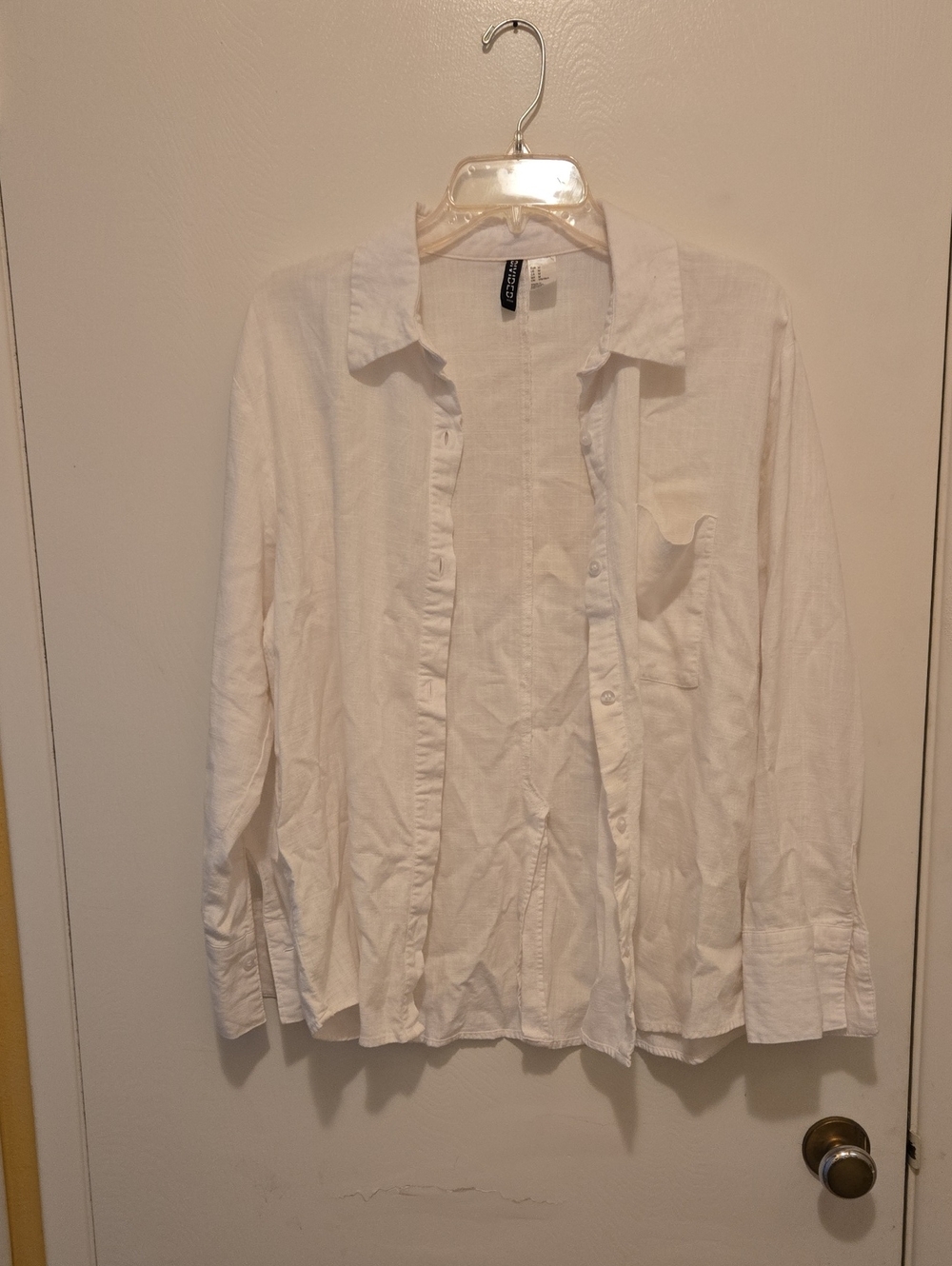Women's Lightweight White Shirt- Casual Button-Up